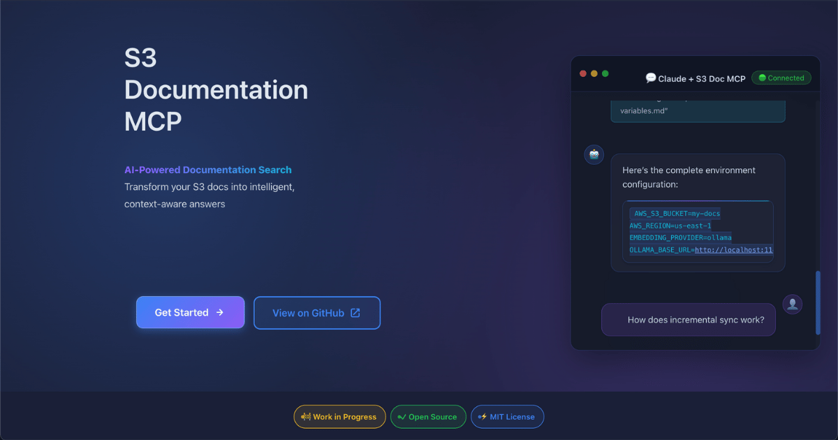 S3 Documentation MCP | S3 Documentation MCP